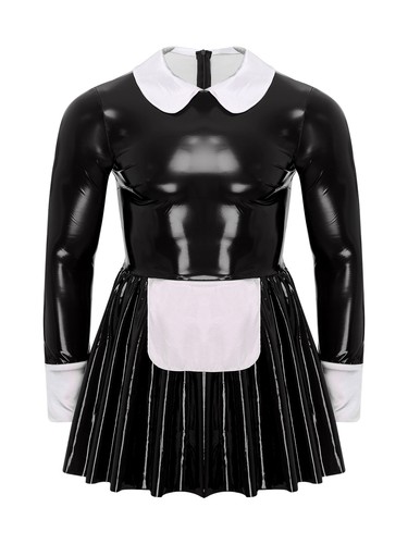 Para hombres Vestidos Aspecto Húmedo Ropa de Club Brillante Disfraz Juegos con disfraces Uniforme Línea A Trajes - Imagen 23 de 44
