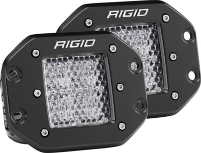 For Rigid Industries Dually - Flush Mount - 60 Deg. Lens - Set Of 2