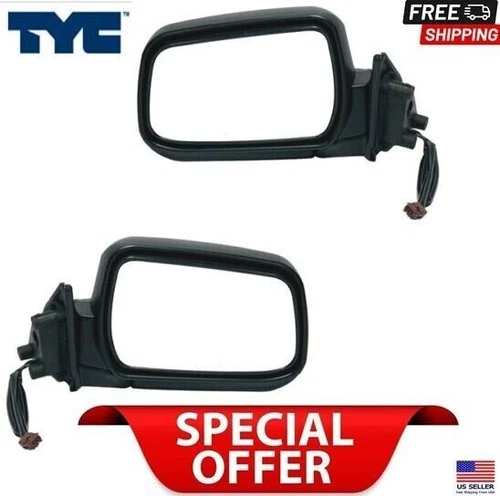 TYC Rear View Mirror Power SET PAIR For 98-04 Frontier Pickup Truck 00-04 Xterra