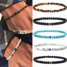 Turkish BLUE Evil Eye Bead Protection Good Luck Bracelet Necklace Unisex Jewelry