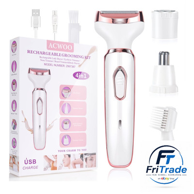ACWOO 4-in-1 Damenrasierer USB-Ladung Schmerzfrei Intimrasier