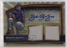 2011 Topps Finest Refractor Rookie Dual Relics /499 Brandon Beachy #77 Auto 0zv5