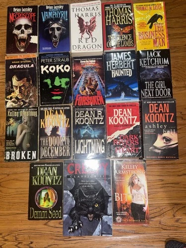 Lot 18 Vintage & Modern Horror Paperback Books Dark Horror Mixed Authors