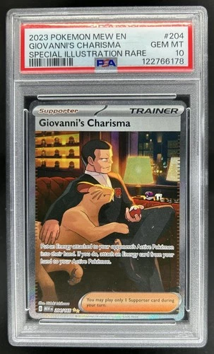 2023 Pokemon SV 151 Giovanni's Charisma #204/165 PSA 10 GEM MINT