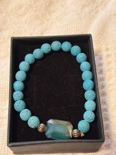 Teal/Aqua Lava Stone Bead Tool