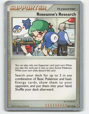 2007 Pokemon, Secret Wonders, #125/132 Roseanne's Research, 2008 World Champs DL
