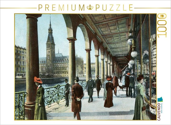 Calvendo Puzzle Alsterarkaden With A View Of Hamburg City Hall | 1000 Pieces, Fi-image