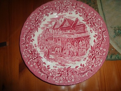 4 SpeiseTeller 17 Century England IRONSTONE Steinzeug royal Tudor Ware Landhaus