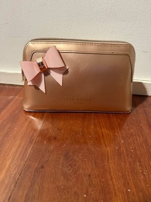 Ted Baker London Bow Makeup Bag Rose Gold Small