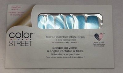 Color Street Nail Strips SPACE CASE FMS115 Aqua Blue Color Shimmer New Sealed