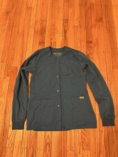 Grays Anatomy Womens Scrub Jacket Royal Blue Size Small