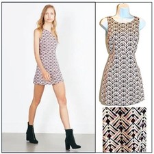 ZARA Dress Romper Abstract Print Mini Dress Sz Small
