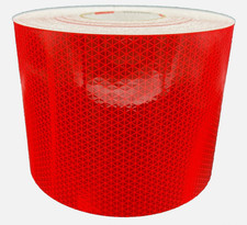 6" x 5ft Red Reflective Tape Oralite V98 Orafol Reflexite Prismatic Adhesive