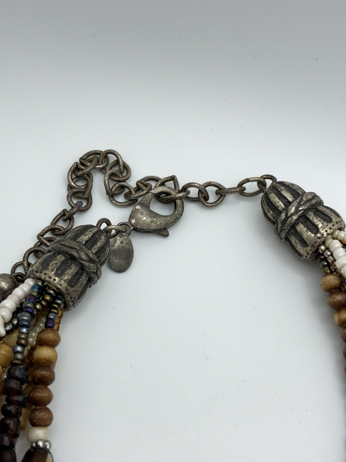 Chicos Multi Strand Beaded Statement Necklace Bro… - image 5