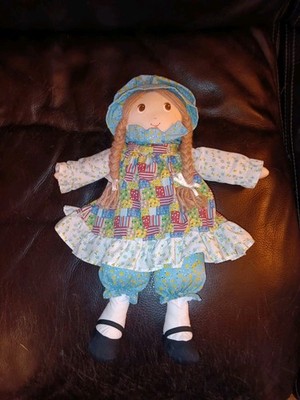VINTAGE 1993 HOLLY HOBBIE RAG DOLL PATCHWORK DRESS