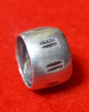 Vintage Navajo Hand Stamped Used Sterling Silver Ring