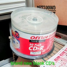 Office Depot CD-R 50 Pack 700MB 80min Recordable Spindle Blank Discs