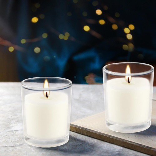 48-Pack Unscented White Votive Candles — Elegant, Long-Lasting Decor for All ... - Picture 8 of 11