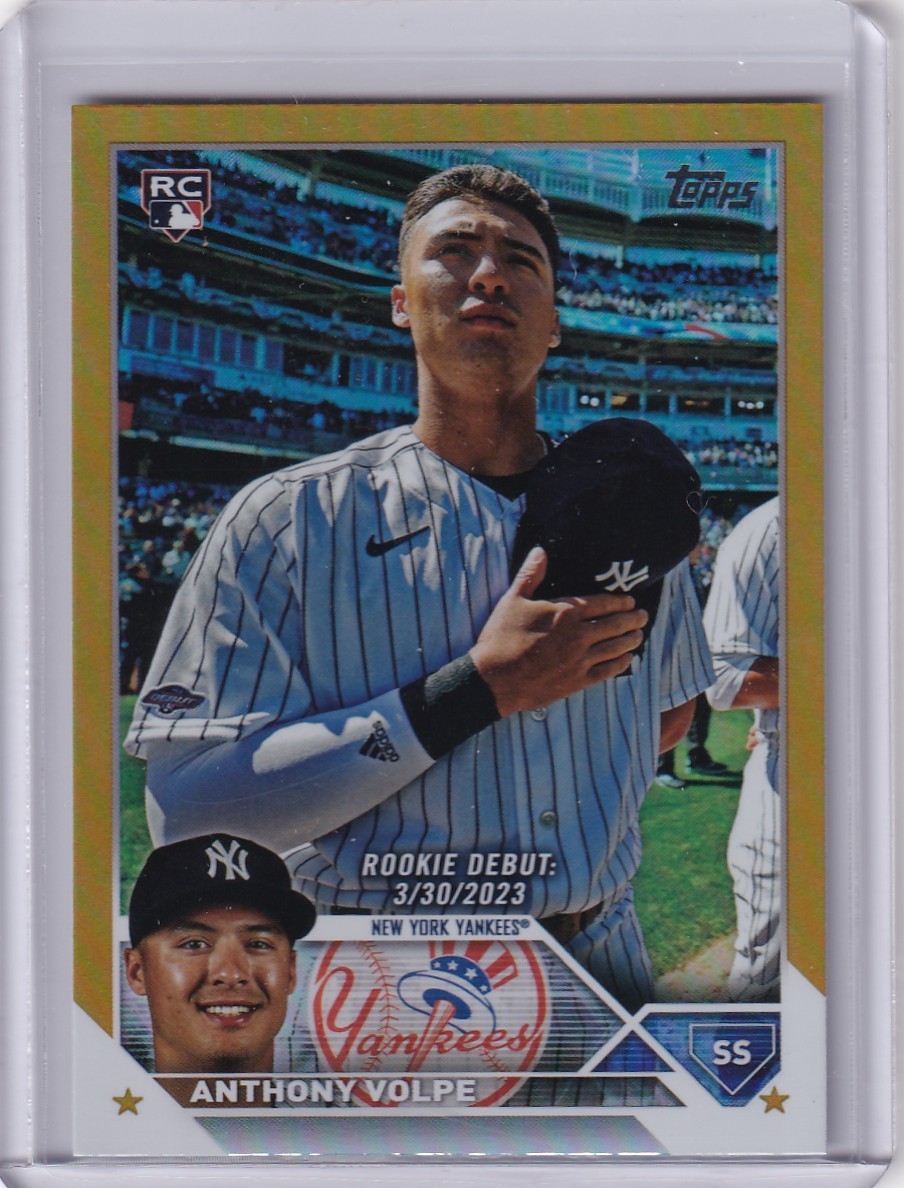 2023 Topps Update ANTHONY VOLPE - Rookie Debut Gold Foil #US77 RC Yankees