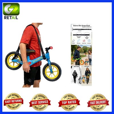 Adjustable Nylon Balance Bike Strap - Hands-Free Carrier for Easy Transport