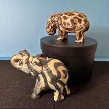 2 Swazi Candle  African Animal Elephant HIppo