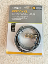 TARGUS DEFCON CL LAPTOP COMBINATION CABLE LOCK 6.5 FEET LONG PA410U1 M7-2