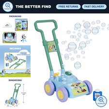 Bubble Lawn Mower Toy for Toddlers - Bubble Blowing Machine with Sound, Plays Mu