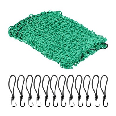 Anhängernetz Ladungssicherungsnetz Abdecknetz für Anhänger 12 Haken 2,2 kg