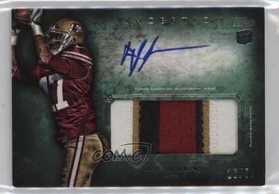 2012 Topps Inception Rookie Green 16/50 AJ Jenkins RPA Jumbo Patch Auto RC 0m0