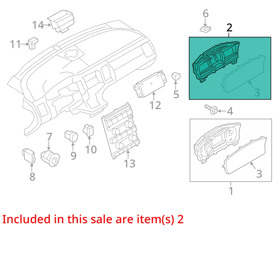 2013-2013年福特柔性速度计仪表组仪表M24ZH — 第 3/4 张图片