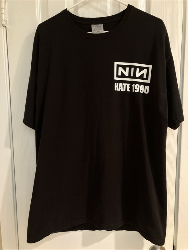 Nine Inch Nails  N I И Hate 1990 Shirt - Size Large