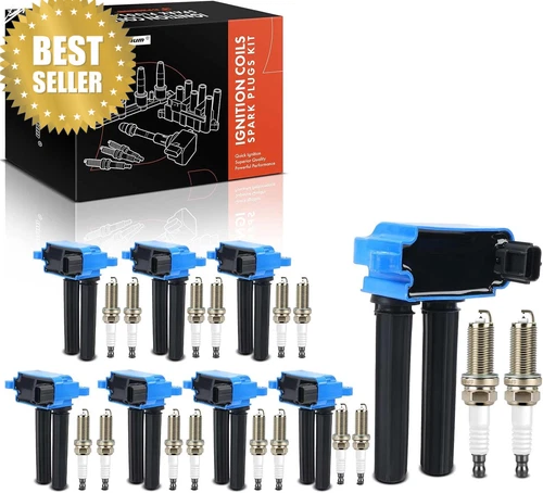 8 Ignition Coils & 16 Iridium Spark Plugs for Dodge Ram Jeep Chrysler 5.7L V8