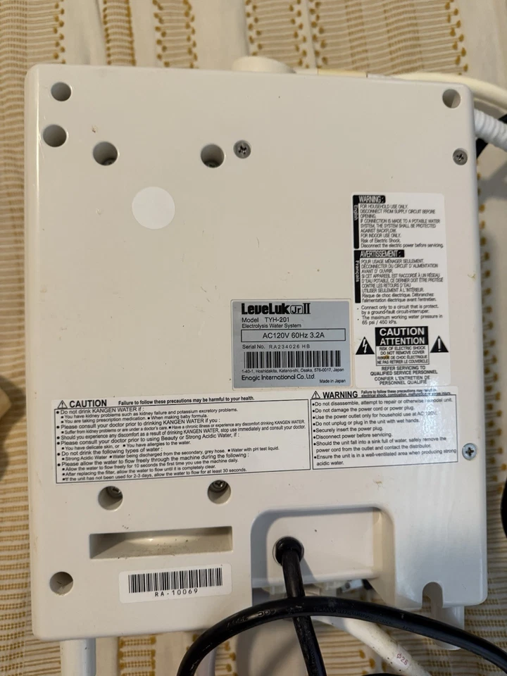 Sistema de filtración ionizante de agua Kangen Leveluk Jr II Foto 4 de 4