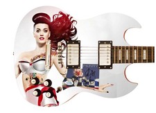 Katy Perry Smile Signed Autographed Custom Photo Graphics Guitar ACOA ACOA