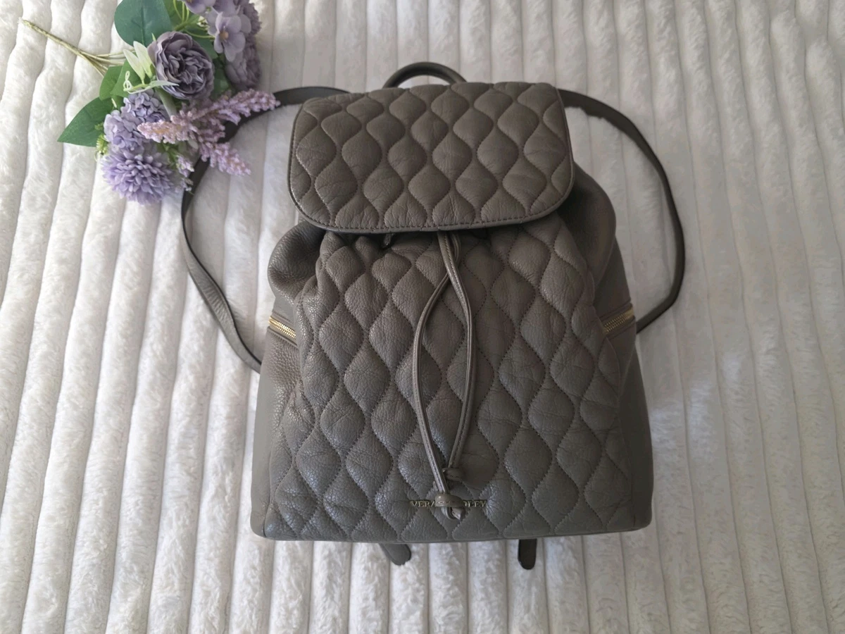 Vera Bradley Leather Quilted Gray Women’s Backpack Purse Vera Bradley Essential Large Quilted Backpack | Mercari main image 4