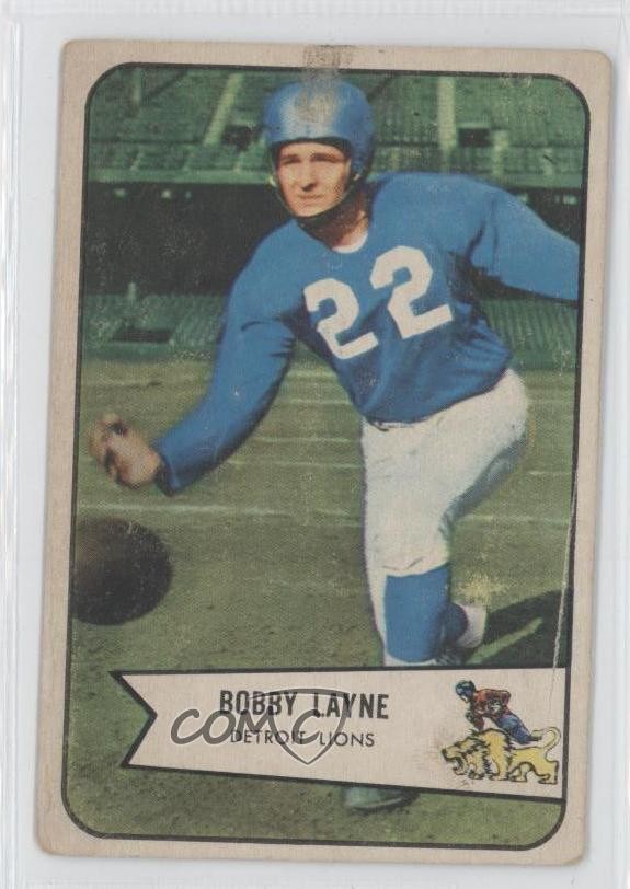 1954 Bowman Bobby Layne #53 HOF 9km