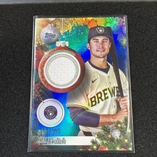 2025 Topps Holiday Metallic Blue Game Used Jersey Relic Sal Frelick /299 #PR-SF