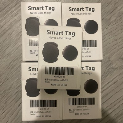 5 Pack Bluetooth GPS Tracker for iPhone Apple Find My Black w/ Case
