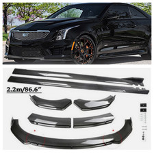 Front Bumper Lip Splitter Chin For Cadillac Ats Xts Carbon Style Side Skirt