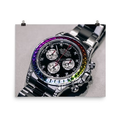 Rolex Cosmograph Daytona Rainbow Watch Poster