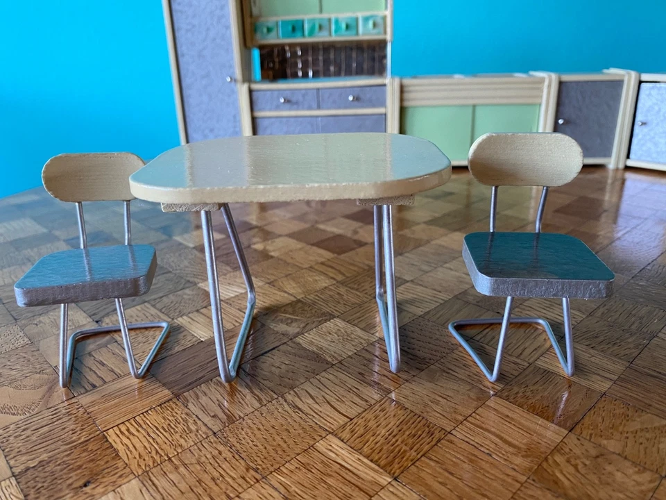 Küche EMS VEB Niedersaida 60er Puppenstube Puppenhaus 1:12 dollhouse kitchen - Bild 3 von 4