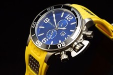 Invicta Mens CORDUBA Blue Dial GMT Quartz SS ...