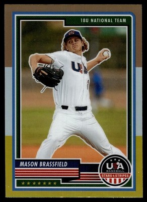 2023 Panini Stars & Stripes MASON BRASSFIELD BRONZE SILVER & GOLD PRIZM #4