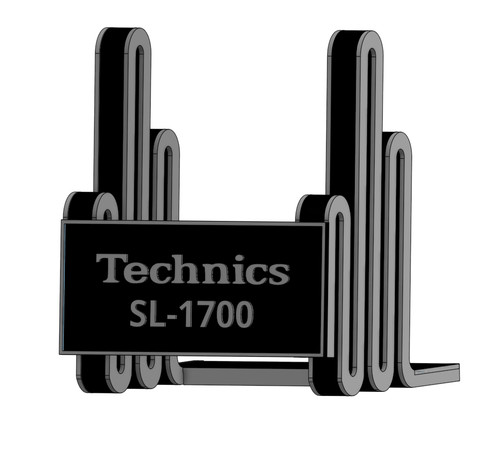 Technics SL-1700 Turntable Record Display Stand – Upgraded Gray & Black Holder