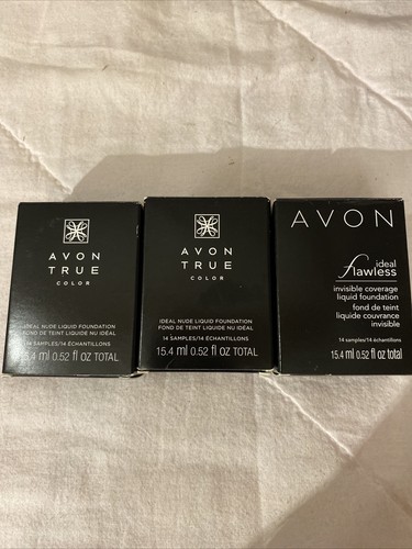 3 Boxes Avon True Color Ideal Nude Liquid Foundation Deep 14 Samples (FQ) - Picture 4 of 8