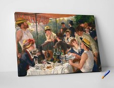 Auguste Renoir La Colazione dei Canottieri Stampa su Tela Vernice Pennellate 