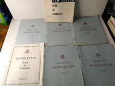 Vintage University of Birmingham guild of graduates 1950's newsletters
