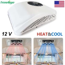 12V DC Rooftop RV Air Conditioner Cab Truck A/C Unit Cool & Heat 10000BTU