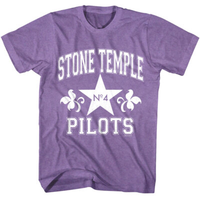 Stone Temple Pilots No 4 Athletic Men's T Shirt Alt Rock Band Concert Tour STP