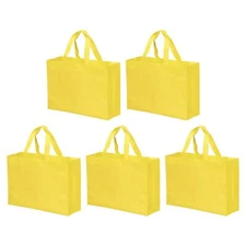 10 Pack Reusable Gift Bag DIY Blank Non-Woven Tote Bags Great for Arts Crafts...